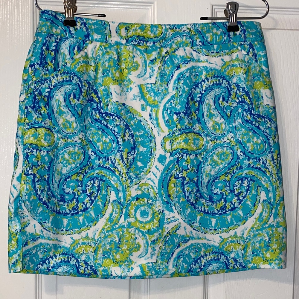 Coral Bay Blue and Green Paisley Skort